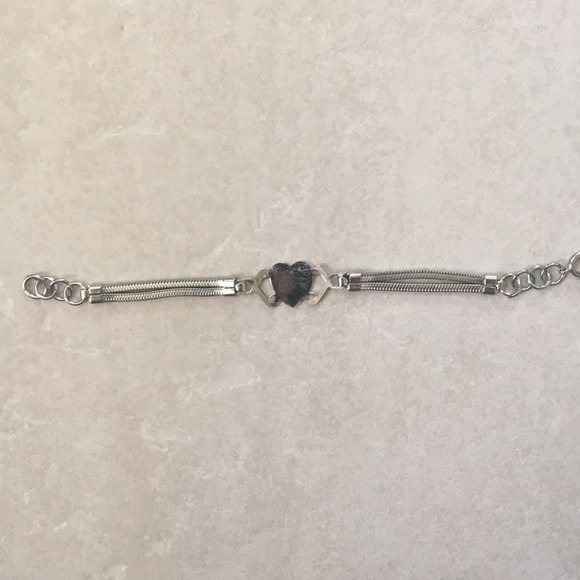 STERLING SILVER HEART BRACELET - Picture 6 of 8